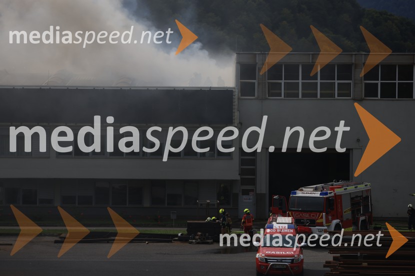 Požar v Rušah, gorelo podjetje ECOM