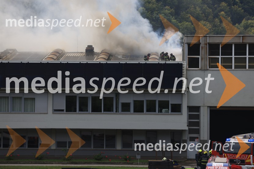 Požar v Rušah, gorelo podjetje ECOM