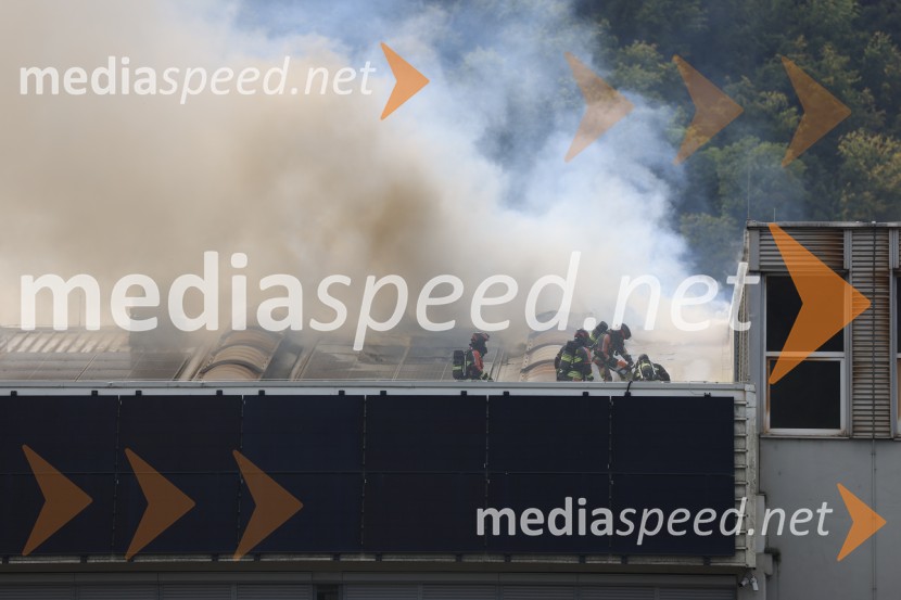 Požar v Rušah, gorelo podjetje ECOM