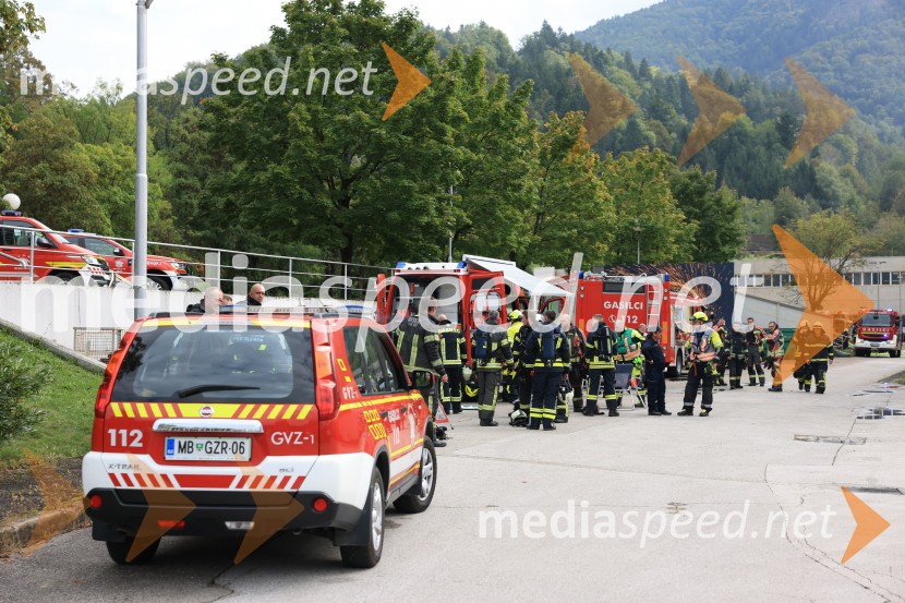 Požar v Rušah, gorelo podjetje ECOM