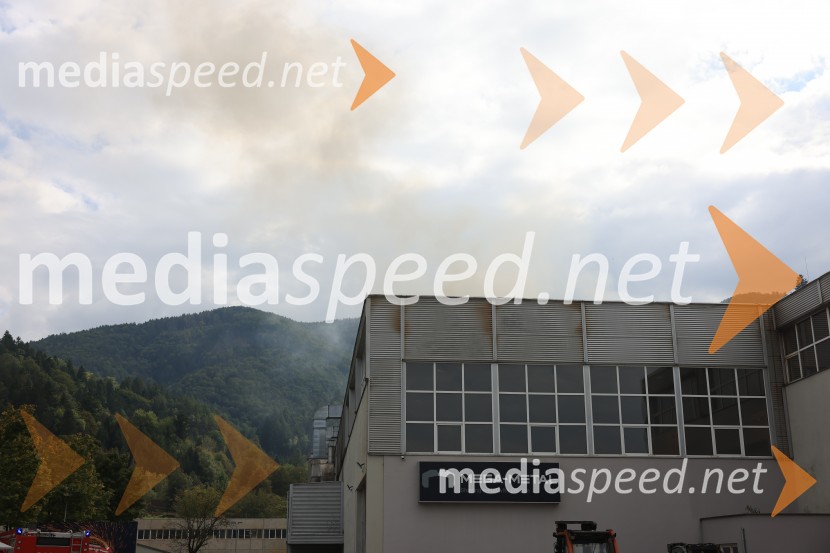 Požar v Rušah, gorelo podjetje ECOM