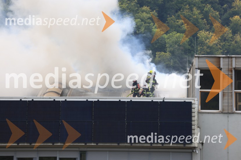 Požar v Rušah, gorelo podjetje ECOM