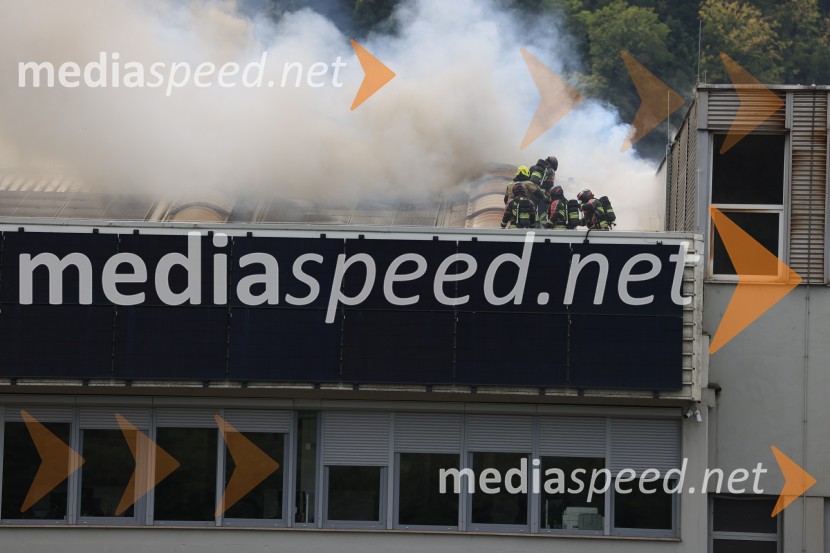 Požar v Rušah, gorelo podjetje ECOM