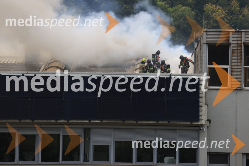 Požar v Rušah, gorelo podjetje ECOM