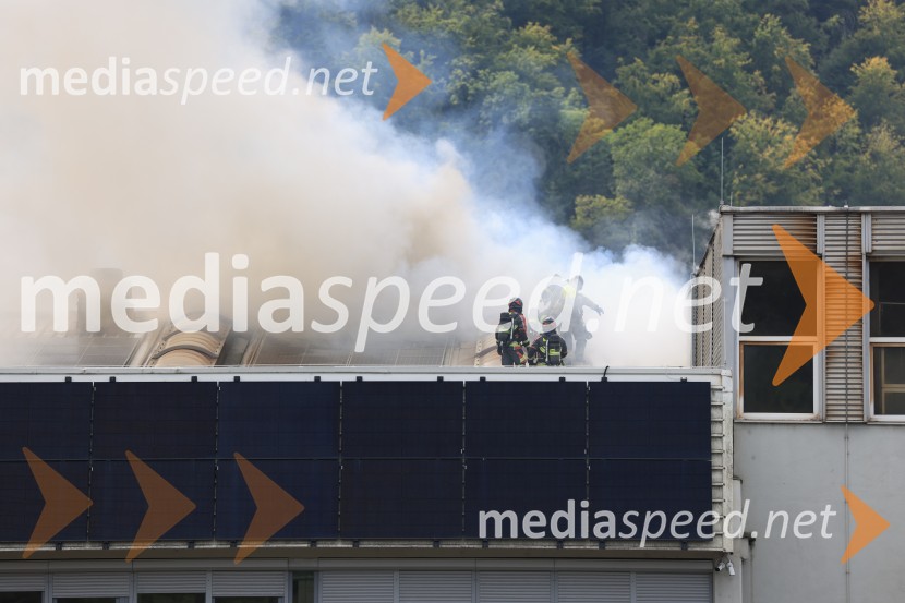 Požar v Rušah, gorelo podjetje ECOM
