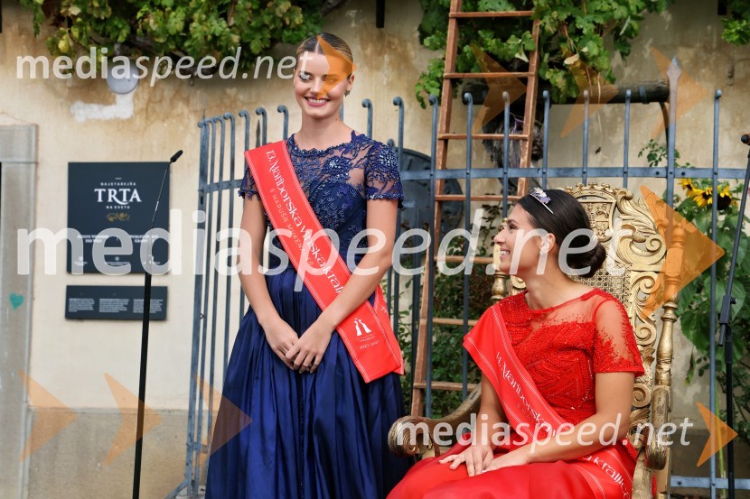  Maruša Mukenauer, Vina Mukenauer, Mariborska vinska kraljica 2023 - 2025;  Natalija Ploj, Mariborska vinska kraljica 2025Svečana trgatev najstarejše trte 2025 in razglasitev vinske kraljice