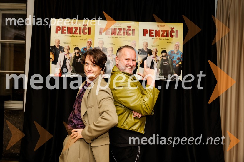  Domen Valič, igralec;  Miran Miki Vlahovič, glasbenikPenziči, medijska premiera predstave Vida Valiča