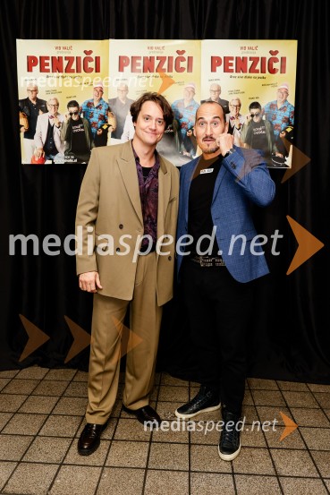  Domen Valič, igralec;  Vid  Valič, stand-up komik, voditeljPenziči, medijska premiera predstave Vida Valiča