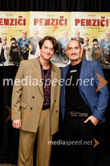  Domen Valič, igralec;  Vid  Valič, stand-up komik, voditeljPenziči, medijska premiera predstave Vida Valiča