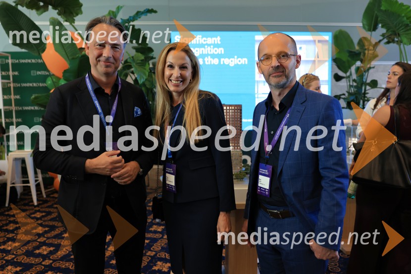  Tomislav Čizmić, predsednik poslovodstva družbe, Telemach Slovenija d.o.o.;  Draga  Cukjati, REWE International AG;  Milan Zaletel, A1Managerski kongres 2025, prvi dan