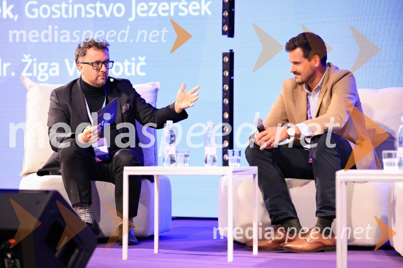  Žiga Vavpotič, podjetnik;  Martin Jezeršek, generalni direktor Jezeršek d.o.o.Managerski kongres 2025, prvi dan