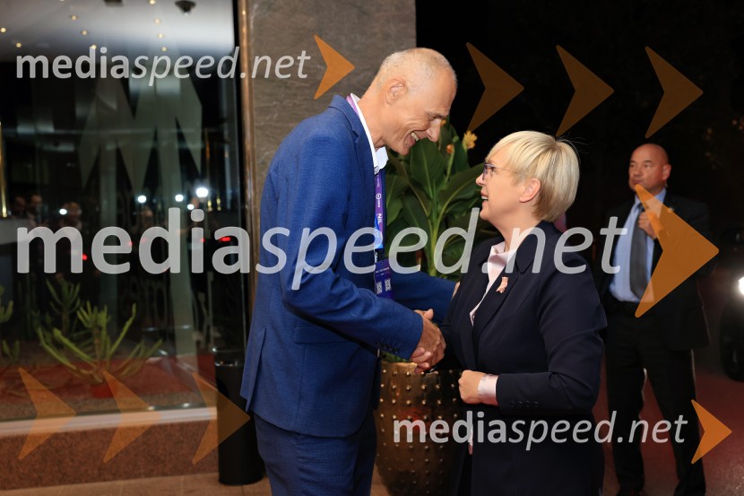 mag. Iztok Seljak, predsednik, Združenje Manager; dr. Nataša Pirc Musar, predsednica Republike SlovenijeManagerski kongres 2025, prvi dan