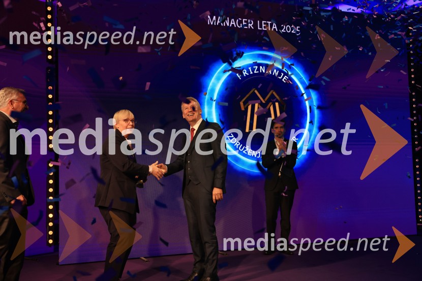 dr. Nataša Pirc Musar, predsednica Republike Slovenije;  Enver Šišić, direktor skupine Perutnina Ptuj, d.o.o.Managerski kongres 2025, prvi dan