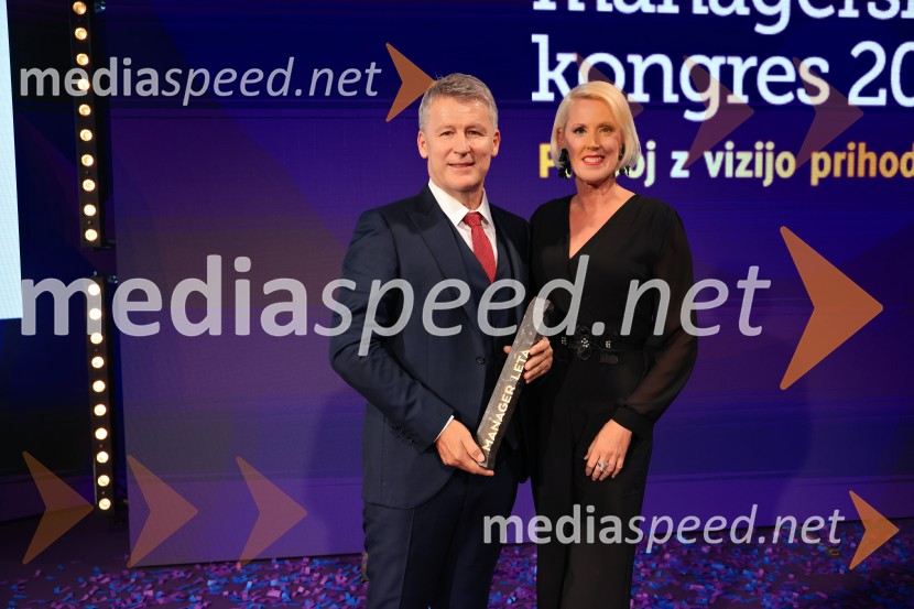  Enver Šišić, direktor skupine Perutnina Ptuj, d.o.o.;  Petra Juvančič, izvršna direktorica, Združenje ManagerManagerski kongres 2025, prvi dan