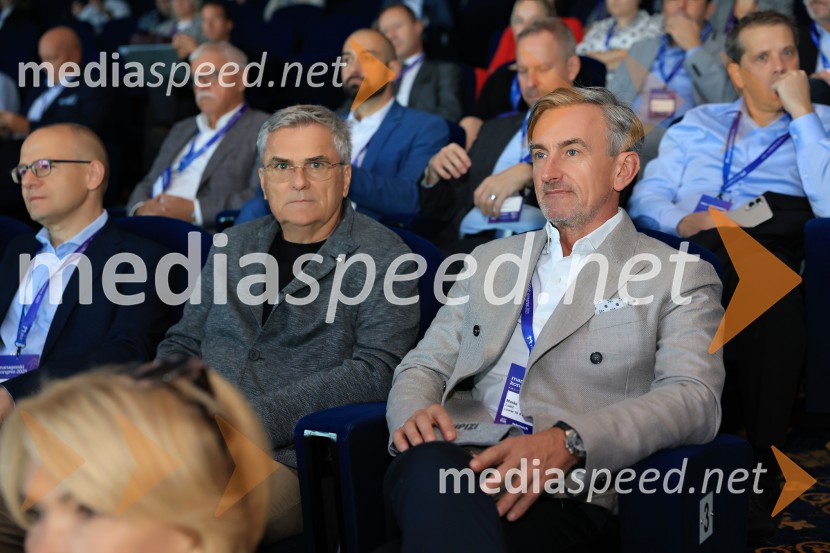  Aleksander  Zalaznik, generalni direktor Danfoss Trata, nekdanji predsednik Združenja Manager;  Marko Lukić, lastnik in direktor družbe Lumar IGManagerski kongres 2025, drugi dan