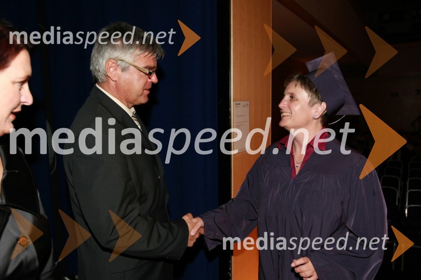 Mag. Samo Hribar Milič, generalni direktor GZS in diplomantka VSŠ Academia15. obletnica poslovnega sistema Academia in svečana podelitev diplom Višje strokovne šole Academia