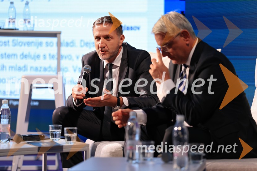  Klemen Boštjančič, minister za finance;  Matjaž Han, minister za gospodarstvo, turizem in športManagerski kongres 2025, drugi dan