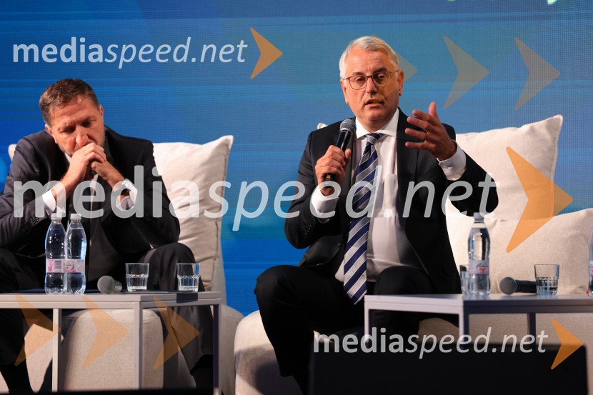  Klemen Boštjančič, minister za finance;  Matjaž Han, minister za gospodarstvo, turizem in športManagerski kongres 2025, drugi dan