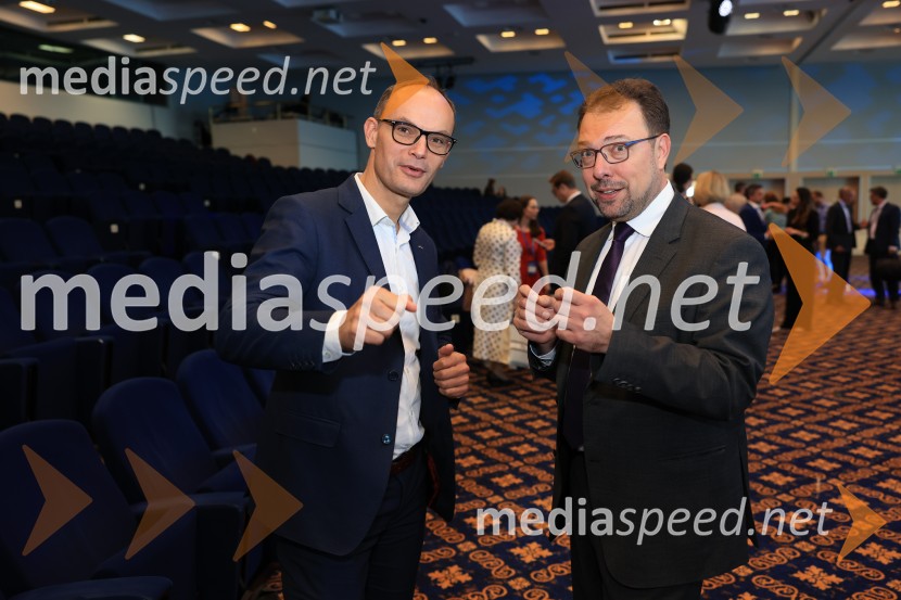  Anže Logar, predsednik stranke Demokrati, poslanec Državnega zbora Republike Slovenije;  Matej MajorancManagerski kongres 2025, drugi dan