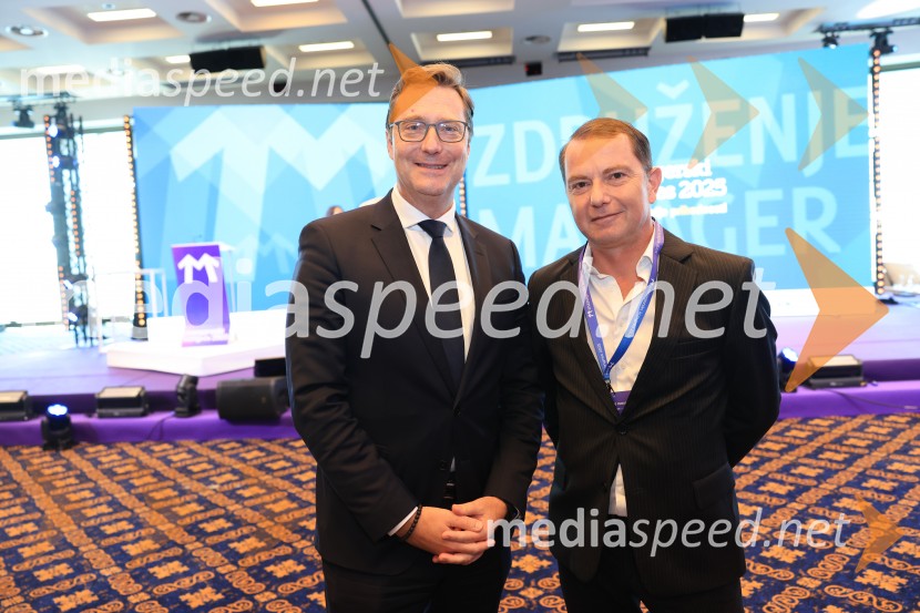  Vladimir Prebilič, Evropski parlament;  Tomaž Orešič, podpredsednik skupine ResaltaManagerski kongres 2025, drugi dan