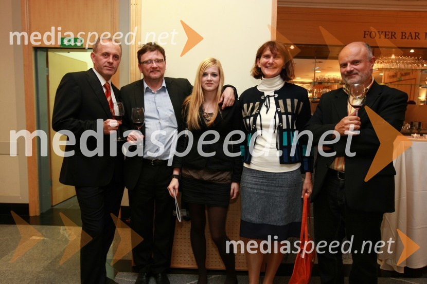 Dušan Skernišak, Stavbar IGM, Milijan Senčar, direkcija za železniški promet, Nina Senčar, Petrina Vake, Vake&Vake d.o.o. in Marjan Vake, Vake&Vake d.o.o.15. obletnica poslovnega sistema Academia in svečana podelitev diplom Višje strokovne šole Academia