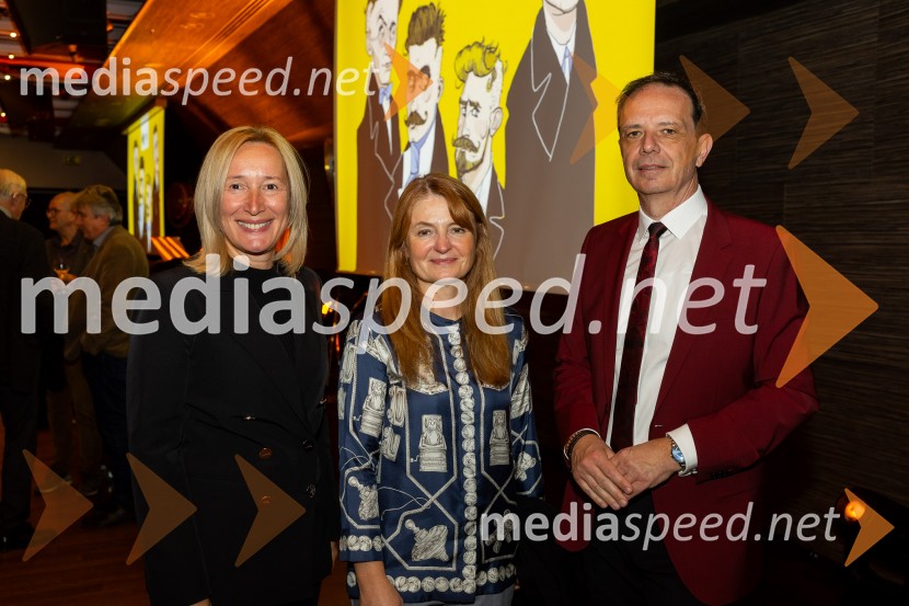 mag. Mateja Jesenek, predsednica uprave Skupine Mladinska knjiga;  Varja Dolenc, članica uprave Mladinske knjige Založbe;  ... Cankarjeva založba praznovala 80 let