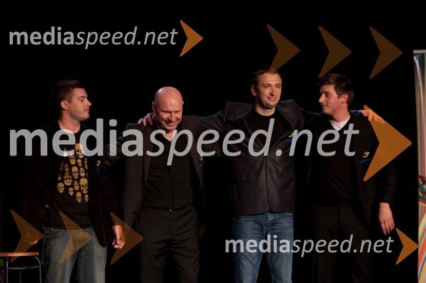 Klemen Bučan, stand up komik,  	Mladen Pahovič, stand up komik, Perica Jerković, stand up komik in Tin Vodopivec, stand up komikBanzaaj, stand up komedija