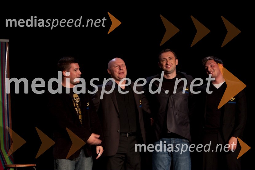 Klemen Bučan, stand up komik,  	Mladen Pahovič, stand up komik, Perica Jerković, stand up komik in Tin Vodopivec, stand up komikBanzaaj, stand up komedija