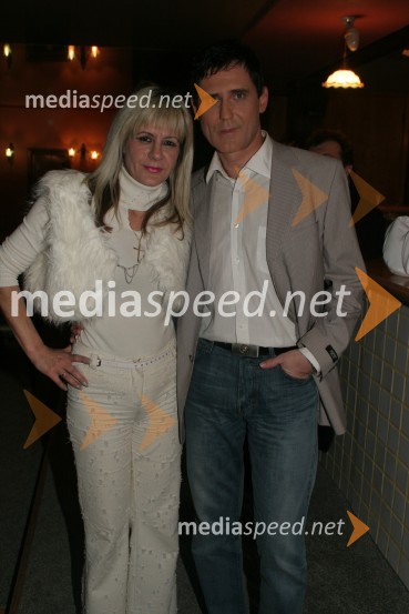 Stojan Auer z ženo KarmenPeta noč, snemanje oddaje televizije Net TV Mariborr