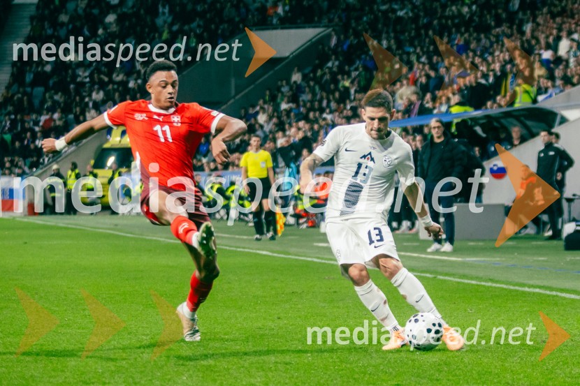 Slovenija – Švica, kvalifikacijska tekma v Stožicah