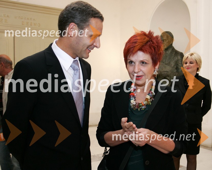 Danilo Rošker, direktor SNG Maribor in Majda Širca, ministrica za kulturo90 let Slovenskega narodnega gledališča Maribor