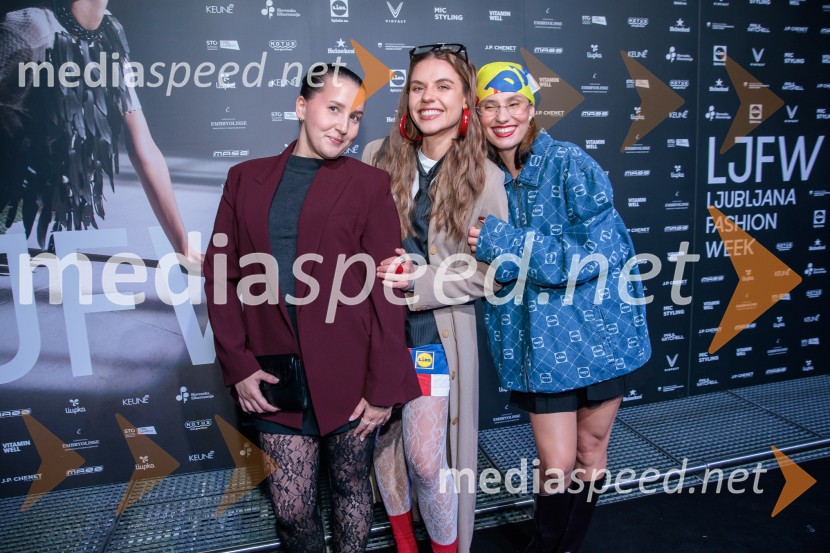  ... ;  Lili Čadež, digitalna  kreatorka;  Rebecca Gliha, spletna vplivnicaFashion Week 2025 odprl svoja vrata z navdihujočim prvim dnem modnih revij