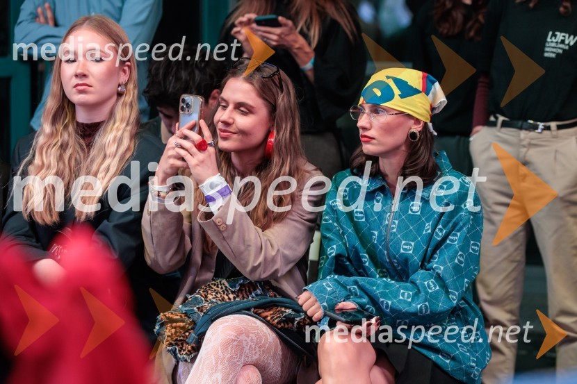  ... ;  Lili Čadež, digitalna  kreatorka;  Rebecca Gliha, spletna vplivnicaFashion Week 2025 odprl svoja vrata z navdihujočim prvim dnem modnih revij