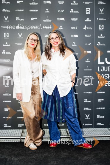  Andreja  Freyer, LJFW, Skrivna večerja, novinarka;  Melinda Rebrek, izvršna producentka LJFWFashion Week 2025, tretji dan postregel z eksplozijo mladostne ustvarjalnosti