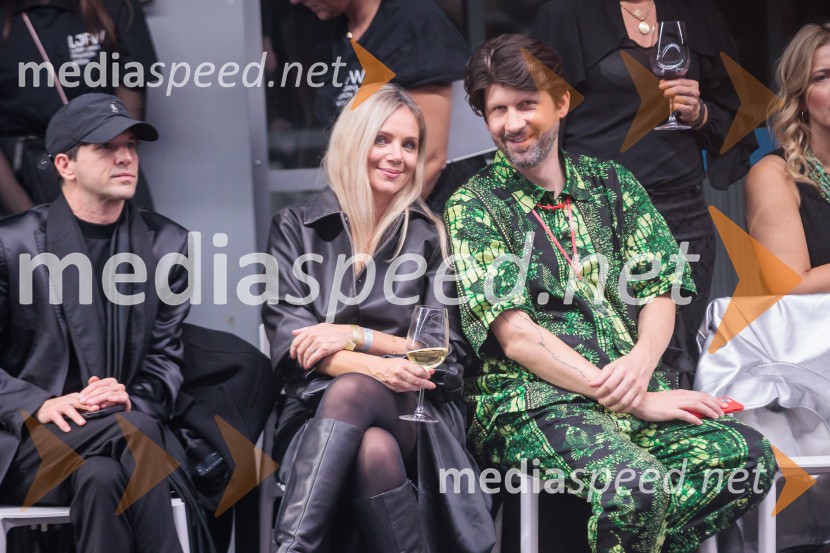  ... ;  Katarina Čas, igralka;  Tomaž Mihelič - Marlenna, član skupine SestreFashion Week 2025, tretji dan postregel z eksplozijo mladostne ustvarjalnosti