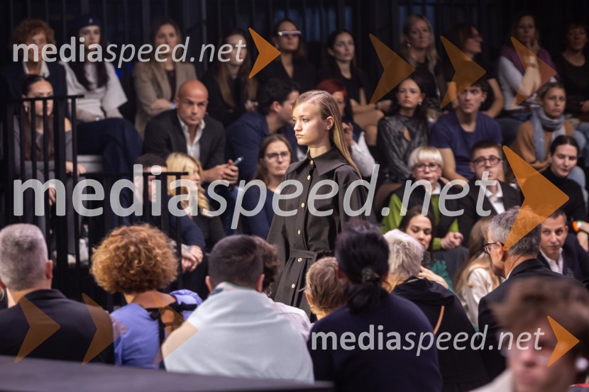  ... ;  ... ;  ... ;  ... ; dr. Nataša Pirc Musar, predsednica Republike Slovenije;  ... ;  Robert Waltl, direktor, Mini teater;  ... ;  ... ;  ... Fashion Week 2025, tretji dan postregel z eksplozijo mladostne ustvarjalnosti