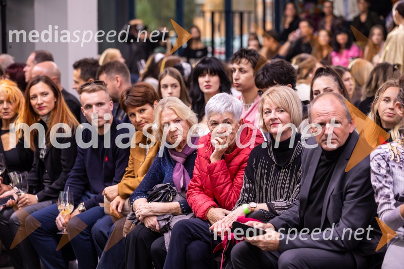  ... ; dr. Asta Vrečko, ministrica za kulturo;  ... ;  ... ;  ... ;  ... ;  ... ;  ... ;  ... Fashion Week 2025, tretji dan postregel z eksplozijo mladostne ustvarjalnosti
