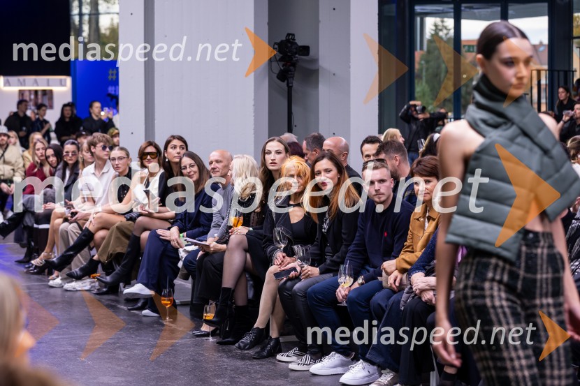  Ajda Hozjan, Immortal Models;  Tara Pleško, Britansko-slovenska gospodarska zbornica;  ... ;  ... ;  ... ;  ... Fashion Week 2025, tretji dan postregel z eksplozijo mladostne ustvarjalnosti