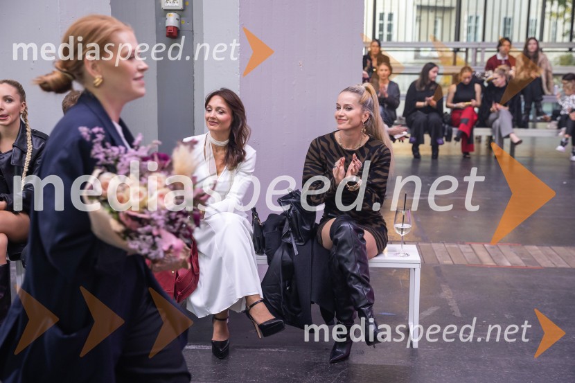 mag. Breda Pečovnik, direktorica kongresno komercialne dejavnosti Cankarjev dom;  ... ;  ... Fashion Week 2025, tretji dan postregel z eksplozijo mladostne ustvarjalnosti