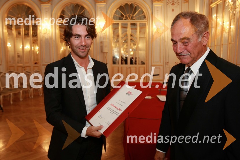 Edward Clug, baletnik, koreograf in vodja baleta SNG Maribor ter Rudi Moge, nekdanji poslanec DZ90 let Slovenskega narodnega gledališča Maribor