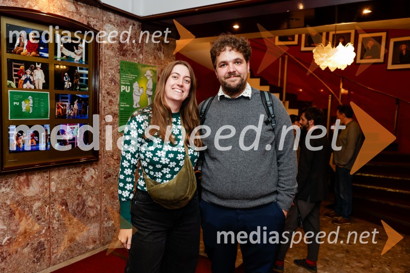  Luka Marcen, režiser;  Ana Janc, kostumografinjaPu, otroška premiera v Prešernovem gledališču Kranj