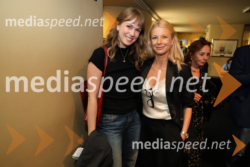  Melani Mekicar, radijska in televizijska voditeljica;  Tjaša  Železnik, igralkaPokojnik, premiera komedije v MGL Ljubljana