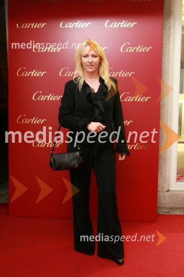 Tjaša Šolar, spremljevalka Matjaža Šteblaja, SlowatchCartier, odprtje trgovine