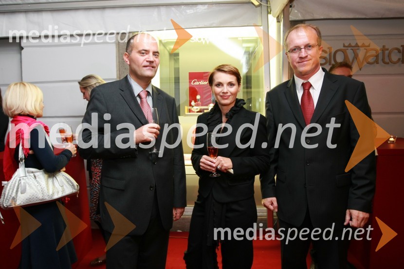 Matej Bregant, Slowatch, mag. Petra Mišič, Preobrat in Matjaž Šteblaj, SlowatchCartier, odprtje trgovine