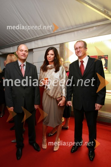Matej Bregant, Slowatch, Sabina Remar, Miss Universe 2004 in manekenka in Matjaž Šteblaj, SlowatchCartier, odprtje trgovine