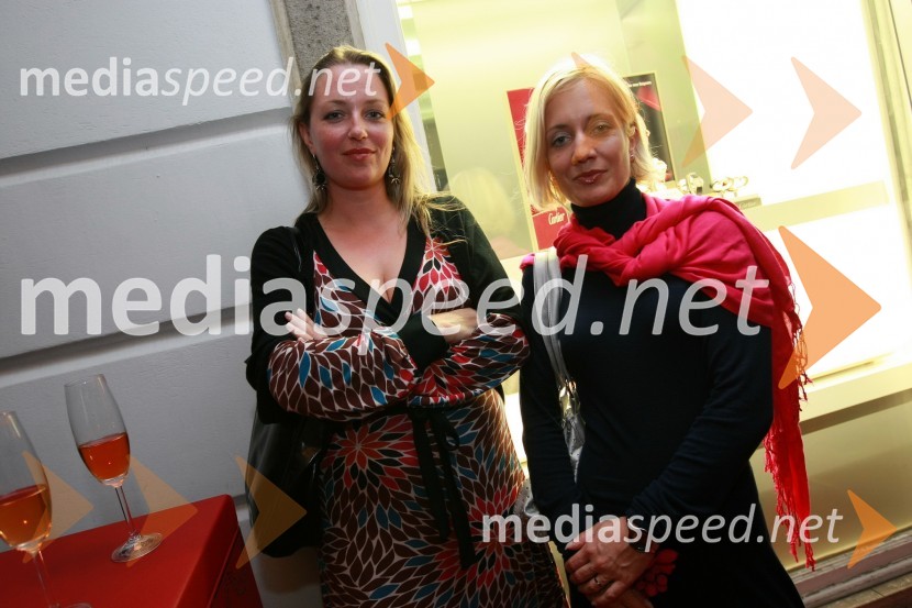 Saša Dravčbaher, glavna in odgovorna urednica revije L&Z in Mateja Planšek KristaničCartier, odprtje trgovine