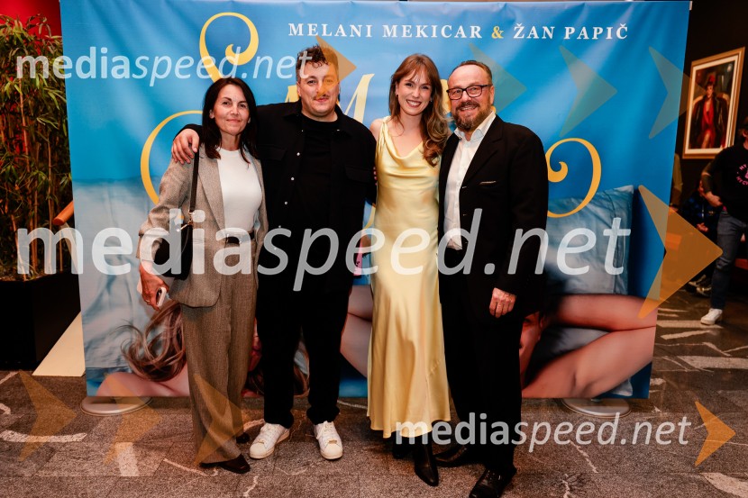  ... ;  Žan  Papič, stand up komik;  Melani Mekicar, radijska in televizijska voditeljica;  ... Sam prjatla, premiera komedije Melani Mekicar in Žan Papič