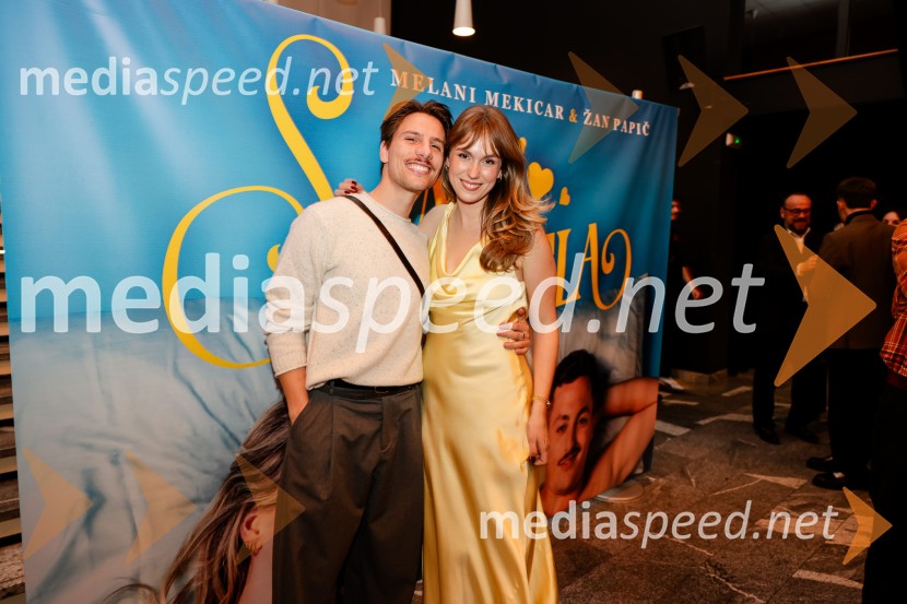  Marko Subotic;  Melani Mekicar, radijska in televizijska voditeljicaSam prjatla, premiera komedije Melani Mekicar in Žan Papič