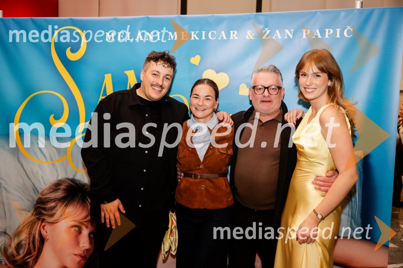  Žan  Papič, stand up komik;  ... ;  ... ;  Melani Mekicar, radijska in televizijska voditeljicaSam prjatla, premiera komedije Melani Mekicar in Žan Papič