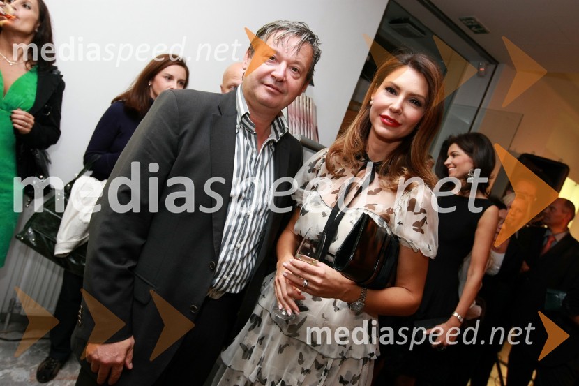 Matjaž Tomlje, poslovnež in lastnik revij Avto.šport ter Fashion Avenue in Ivana Šundov HojanCartier, odprtje trgovine